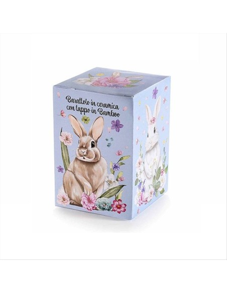 Barattolo con Coniglietti Primaverili – Confezione Regalo, Chiusura Er