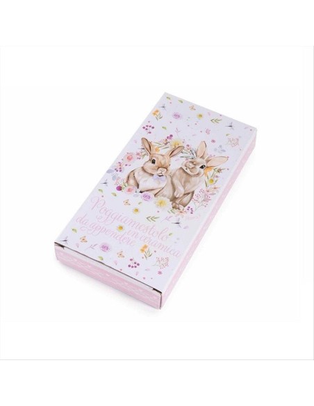 Poggiamestolo Coniglietto Primaverile –  Fiocco Bianco o Rosa 🐰💐