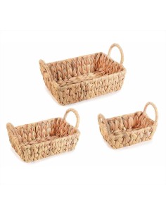 Cesto in Giacinto Intrecciato con Manici - 3 Misure