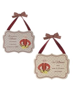 Targhetta in legno con dedica per Nonno 2 varianti Nuvole di Stoffa