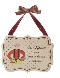 Targhetta in legno con dedica per Nonno 2 varianti Nuvole di Stoffa 2