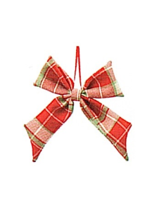 Decorazione fiocco in tartan 2 varianti Nuvole di Stoffa 2