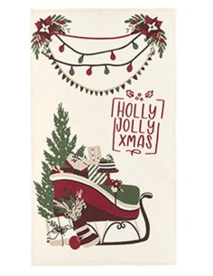 Strofinaccio con mestolo Nuvole di Stoffa lineaHolly Jolly E Noel 2