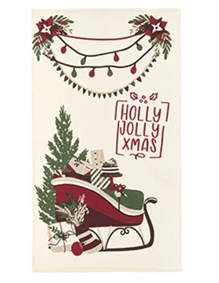 Strofinaccio con mestolo Nuvole di Stoffa lineaHolly Jolly E Noel