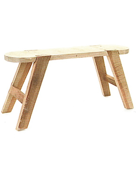 Sgabellino in legno naturale ovale Nuvole di Stoffa linea North e Deme