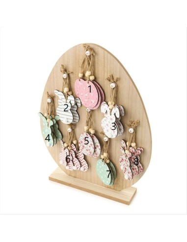 Decorazione Pasquale in Legno H6cm - 8 Varianti per il Tuo Albero Pasq