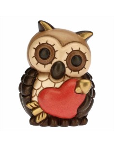 Gufo saggio con cuore piccolo h 8,5cm Thun