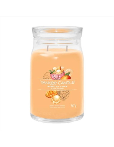 Yankee Candle Mango Ice Cream - Giara Grande 567g, Dolcezza Esotica e 