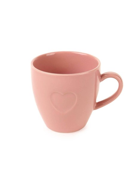 Tazza in Porcellana 💗 350ml con Cuore Rosa – Elegante e Romantica per