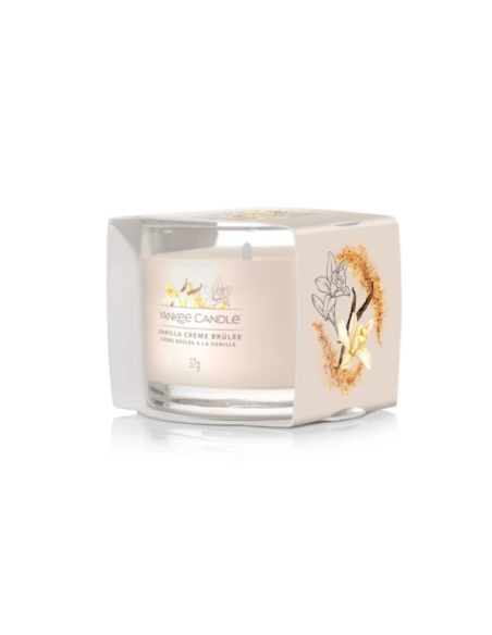 Vanilla Crème Brulèe minis votiva in vetro 37gr Yankee Candle 