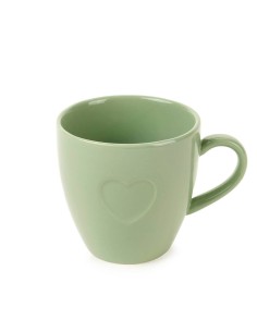 Tazza in Porcellana 💚 350ml con Cuore Verde – Elegante e Perfetta per