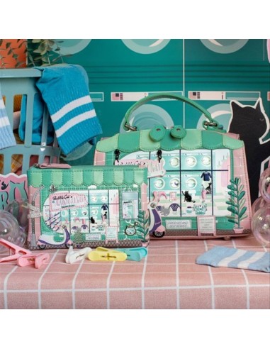 Portafoglio con zip Bubblie Cats Laundromat Vendula London