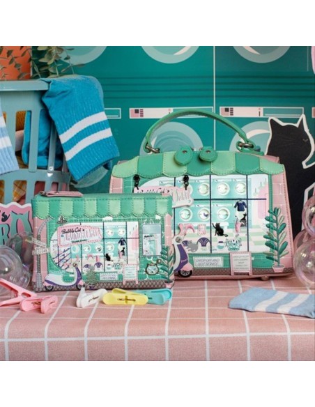 Portafoglio con zip Bubblie Cats Laundromat Vendula London
