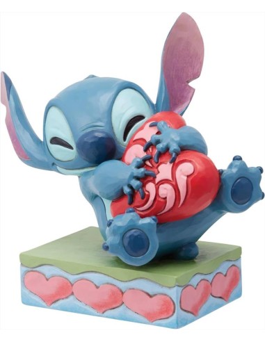 Stitch che abbraccia il cuore 13cm 6014316 Disney Traditions