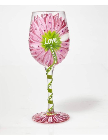 Calice da vino - Mamma in fiore Lolita | Diamante Rosa