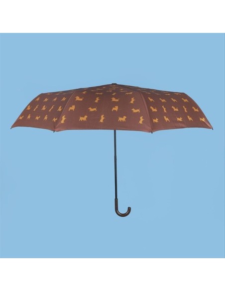 Ombrello Puppyumbrella Marrone Balvi – Ombrello Pieghevole con Design 
