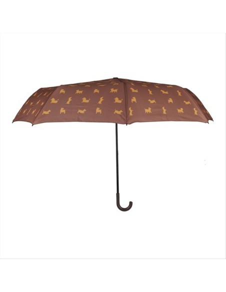 Ombrello Puppyumbrella Marrone Balvi – Ombrello Pieghevole con Design 