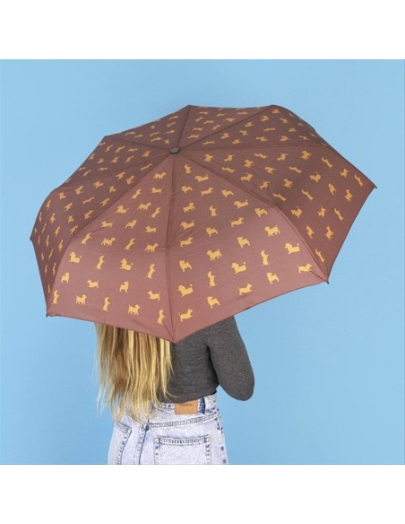 Ombrello Puppyumbrella Marrone Balvi – Ombrello Pieghevole con Design 