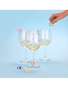 Segnabicchieri Salvagente Floatz Balvi – Set 6 Pezzi Colorati 2