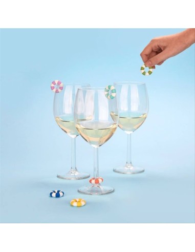 Segnabicchieri Salvagente Floatz Balvi – Set 6 Pezzi Colorati