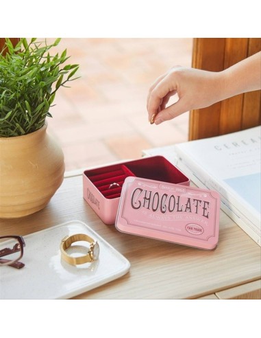 Portagioie Chocolate Balvi – Organizer in Latta Rosa Stile Cioccolato