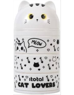 iTOTAL Organizer verticale GATTO BIANCO 🐱 | Diamante Rosa