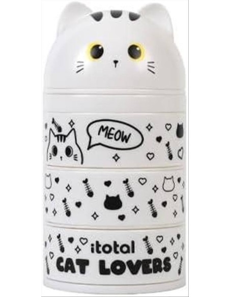 iTOTAL Organizer verticale GATTO BIANCO 🐱 | Diamante Rosa