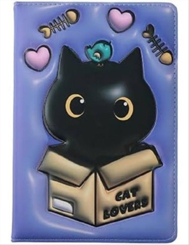 iTOTAL Agenda A5 squishy 3D GATTO NERO