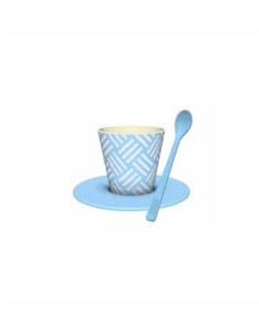 Set tazzina espresso con cucchiaino e piattino 90ml LINE