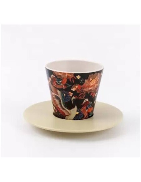 Set tazzina espresso con cucchiaino e piattino 90ml NATURE