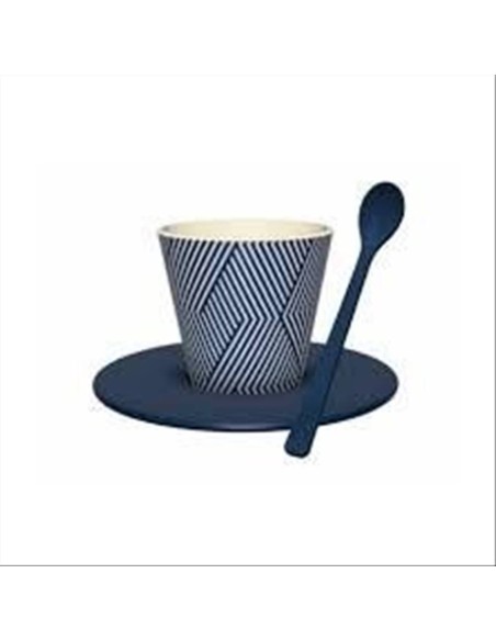 Set tazzina espresso con cucchiaino e piattino 90ml OPTICAL