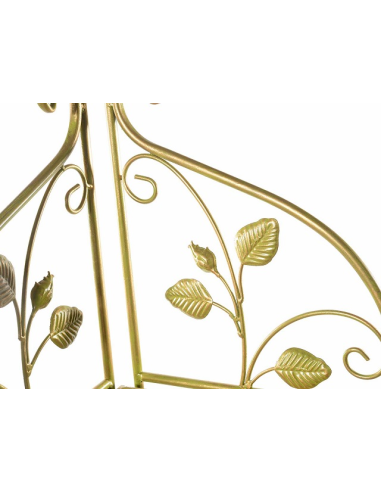 Angoliera con 3 ripiani in metallo oro verde H126CM | Diamante Rosa