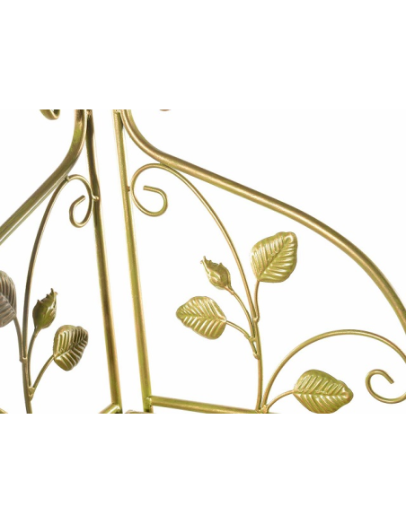 Angoliera con 3 ripiani in metallo oro verde H126CM | Diamante Rosa