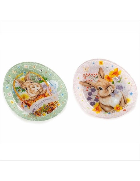 Piatto a Forma di Uovo con Coniglietto – Speciale Pasqua! 🐇🥚