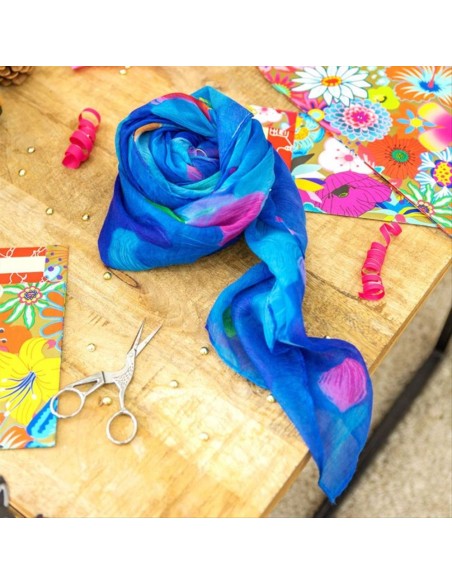 Foulard Pareo Balade Blu Palette 💙 100x180cm – Arte da Indossare | Py