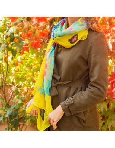 Foulard Pareo Balade DAHLIA 🌸 100x180cm – Eleganza Floreale E Moda So