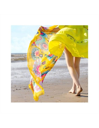 Foulard Pareo Balade DAHLIA 🌸 100x180cm – Eleganza Floreale E Moda So
