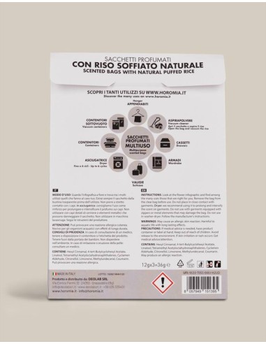 LIBERTY Sacchetti profumati 3pz multiuso Horomia