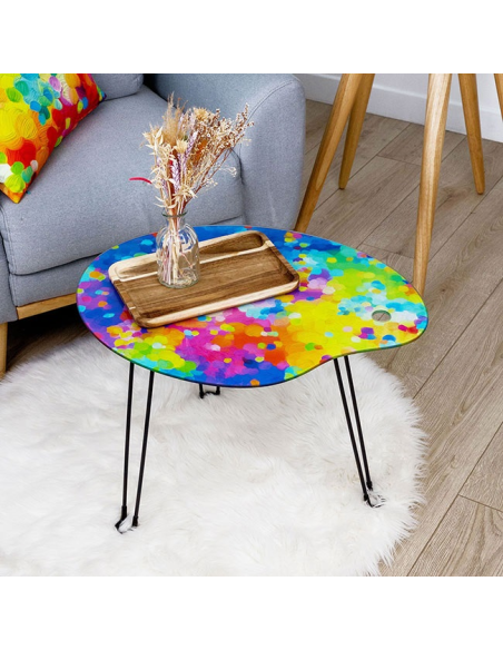 Tavolino Pieghevole À Pied d’Œuvre 🎨 Stile Tavolozza d’Artista – Vetr