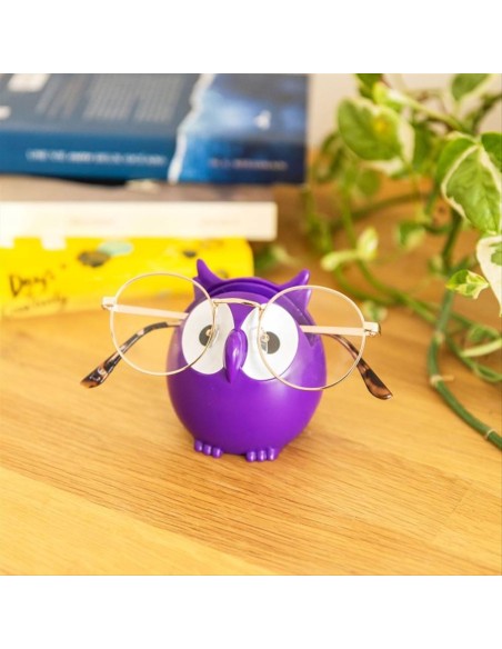 Poggia Occhiali GUFO Viola – Il Guardiano Elegante dei Tuoi Occhiali!