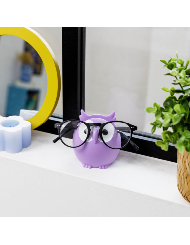Poggia Occhiali GUFO Lilla 💜🦉 – Portaocchiali Decorativo e Stabile
