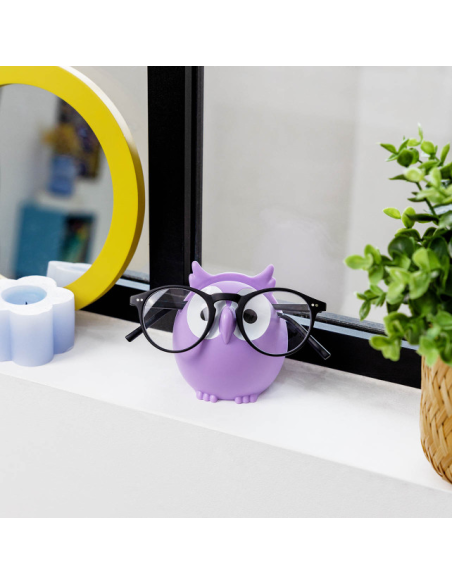 Poggia Occhiali GUFO Lilla 💜🦉 – Portaocchiali Decorativo e Stabile