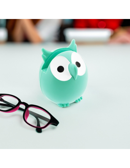 Poggia Occhiali GUFO Turchese 💙🦉 – Portaocchiali Colorato e Stabile