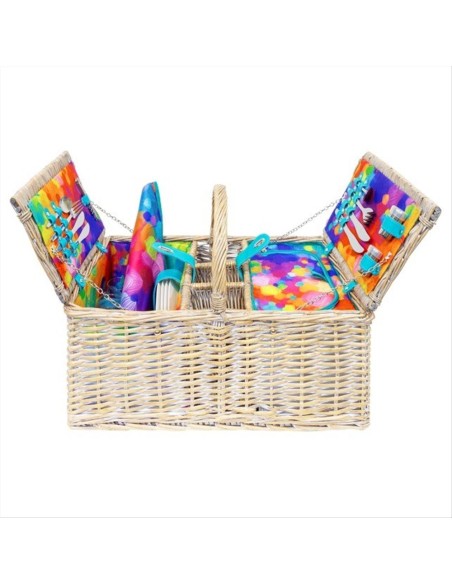 Cestino da Picnic PALETTE 🧺 – Eleganza e Praticità per 4 Persone | Di