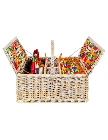 Cestino da Picnic TULIPES 🌷 – Eleganza e Comfort per 4 Persone