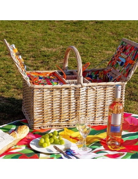 Cestino da Picnic TULIPES 🌷 – Eleganza e Comfort per 4 Persone