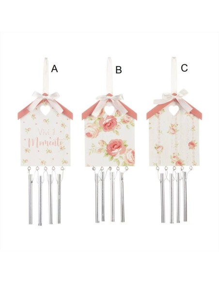 Carillon del vento con casetta Annette Nuvole di Stoffa |Diamante Rosa