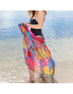 Foulard Pareo Balade RÉCIF 🌊 100x180cm – Stile Marino e Moda Sostenib 2