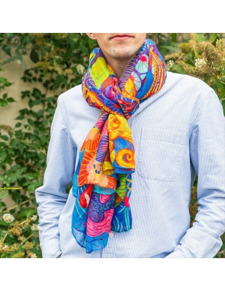 Foulard Pareo Balade RÉCIF 🌊 100x180cm – Stile Marino e Moda Sostenib Foulard Pareo Balade RÉCIF 🌊 100x180cm – Stile Marino e Moda Sostenib