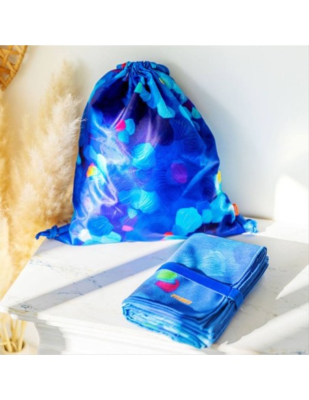 Telo Mare in Microfibra BLU PALETTE 💙 75x150cm – Colore, Morbidezza e